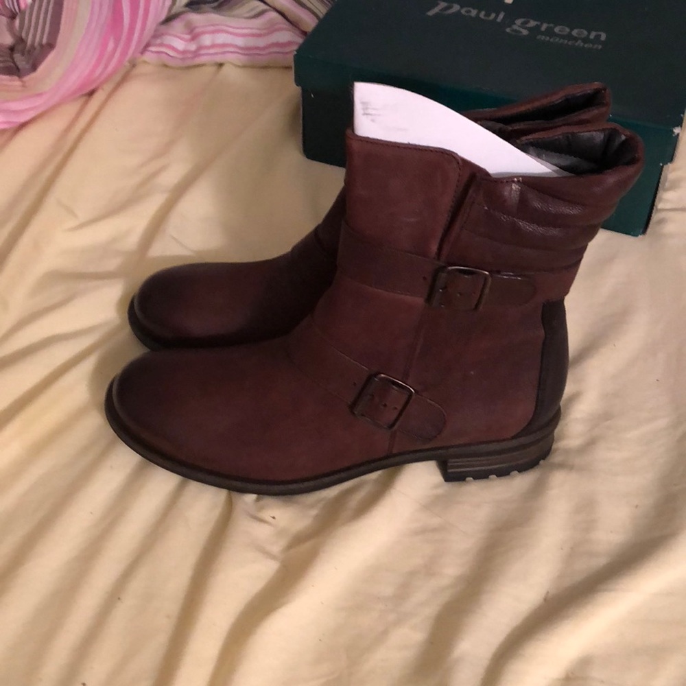 Paul Green Moto buckle boots size 9, Austrian size 6.5